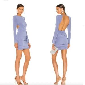 Misha Long Sleeve Heather Blue Dress